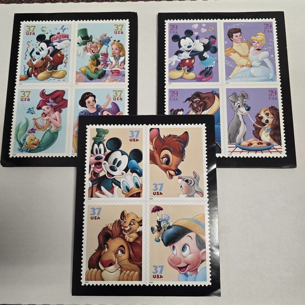 Disney Stamp Art: 2-37 cent and 1-39 cent